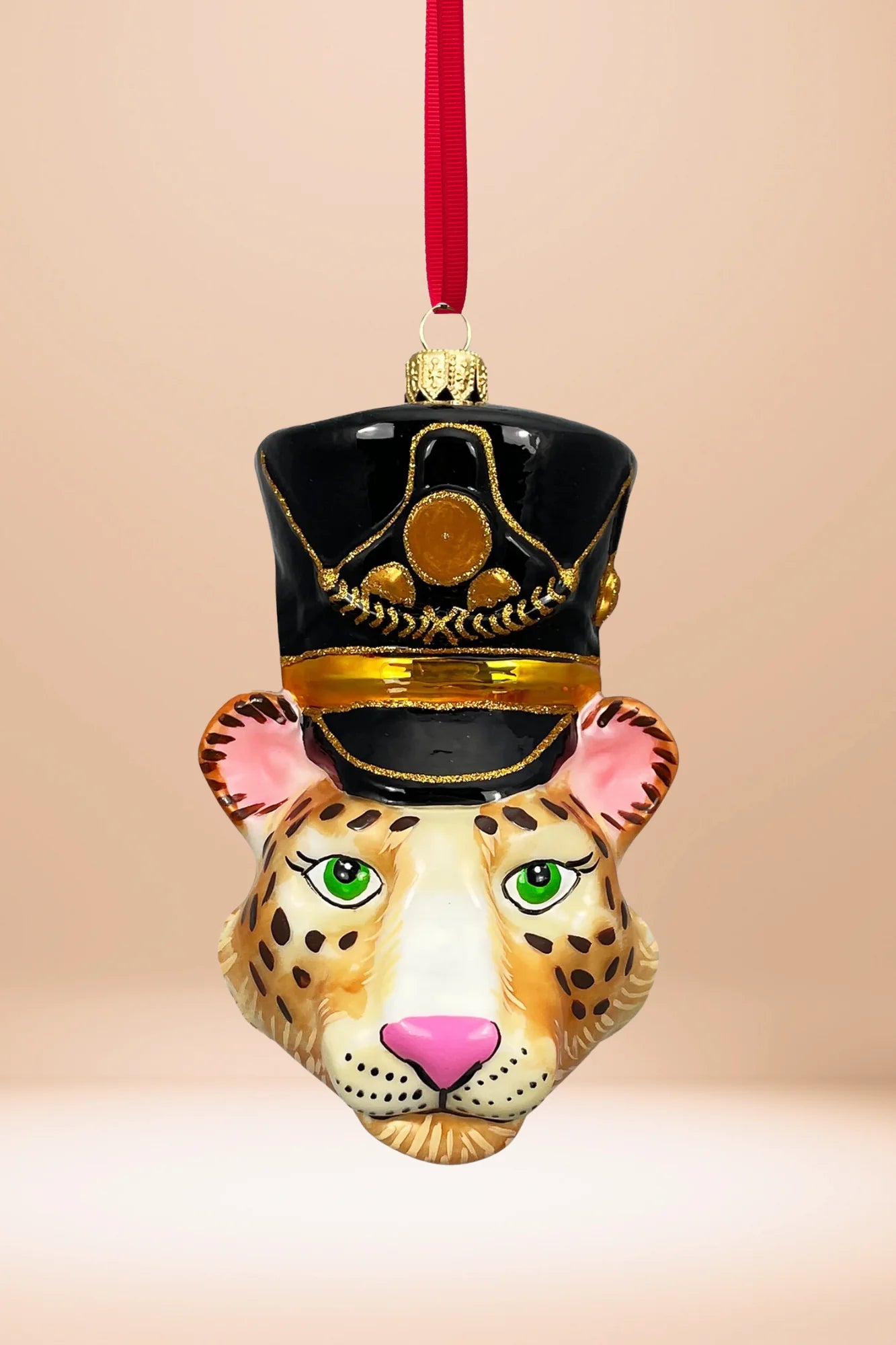 Leopard Nutcracker Head Ornament