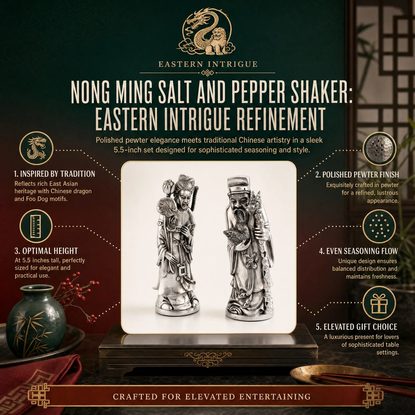 Nong Ming Salt and Pepper Shaker Set