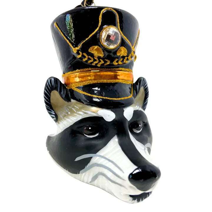 Racoon Nutcracker Head Ornament