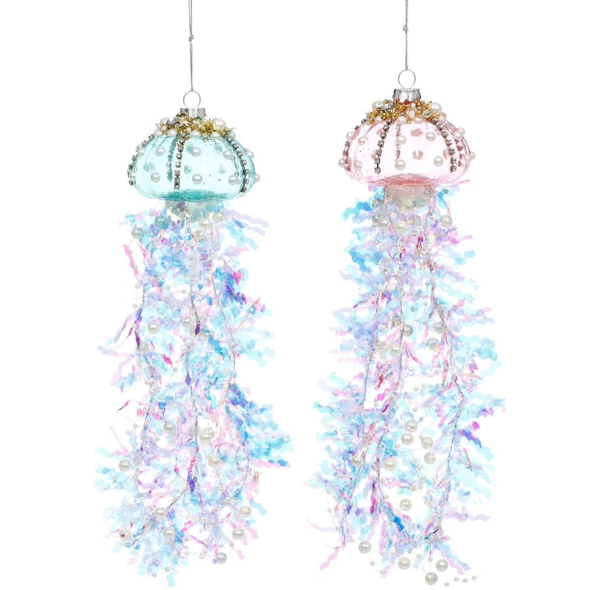 Beaded Jellyfish Ornament Set