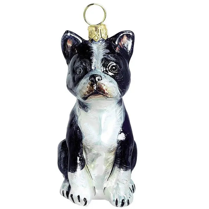 Boston Terrier Ornament glass ornaments for holiday décor and seasonal displays.