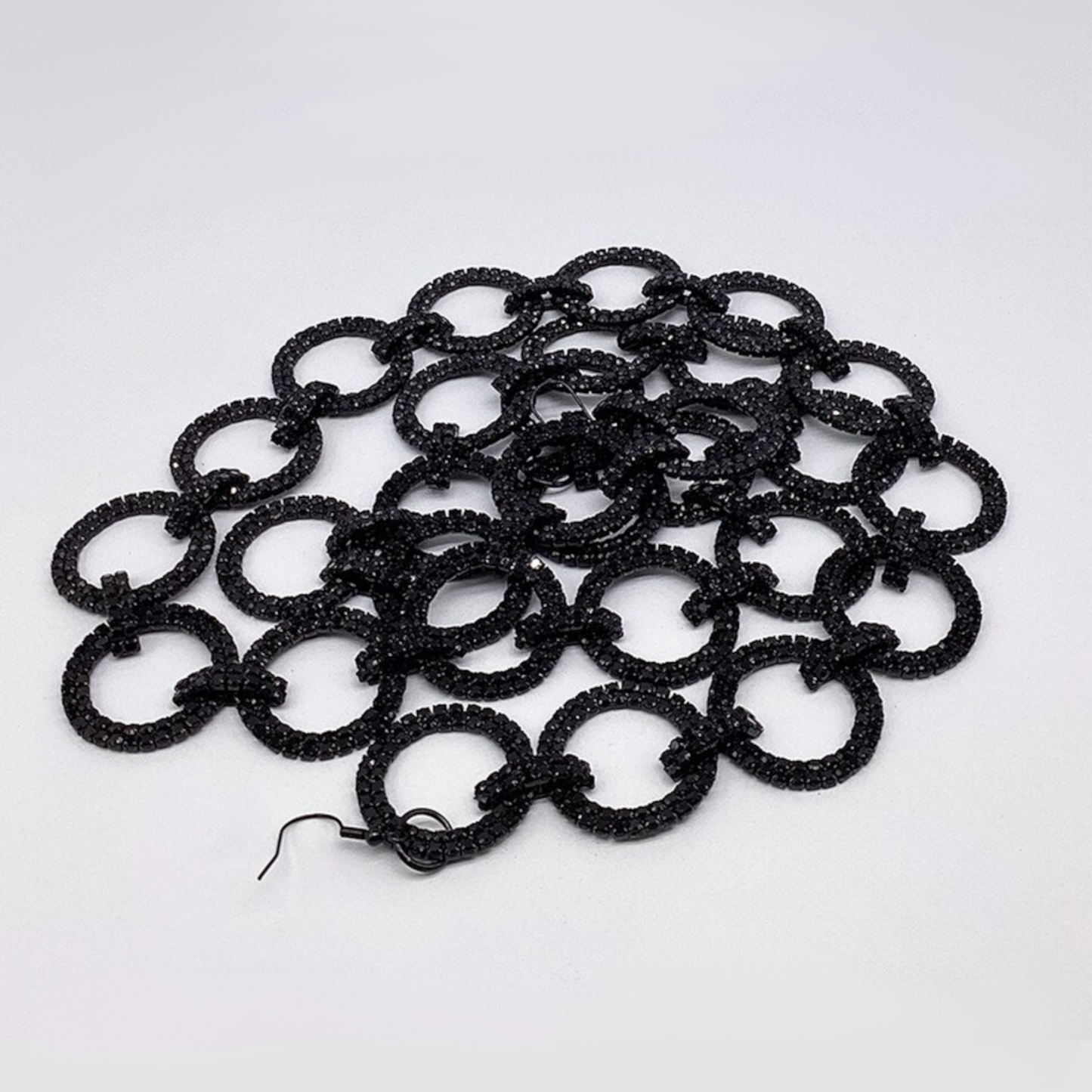 Ebony Crystal Christmas Garland