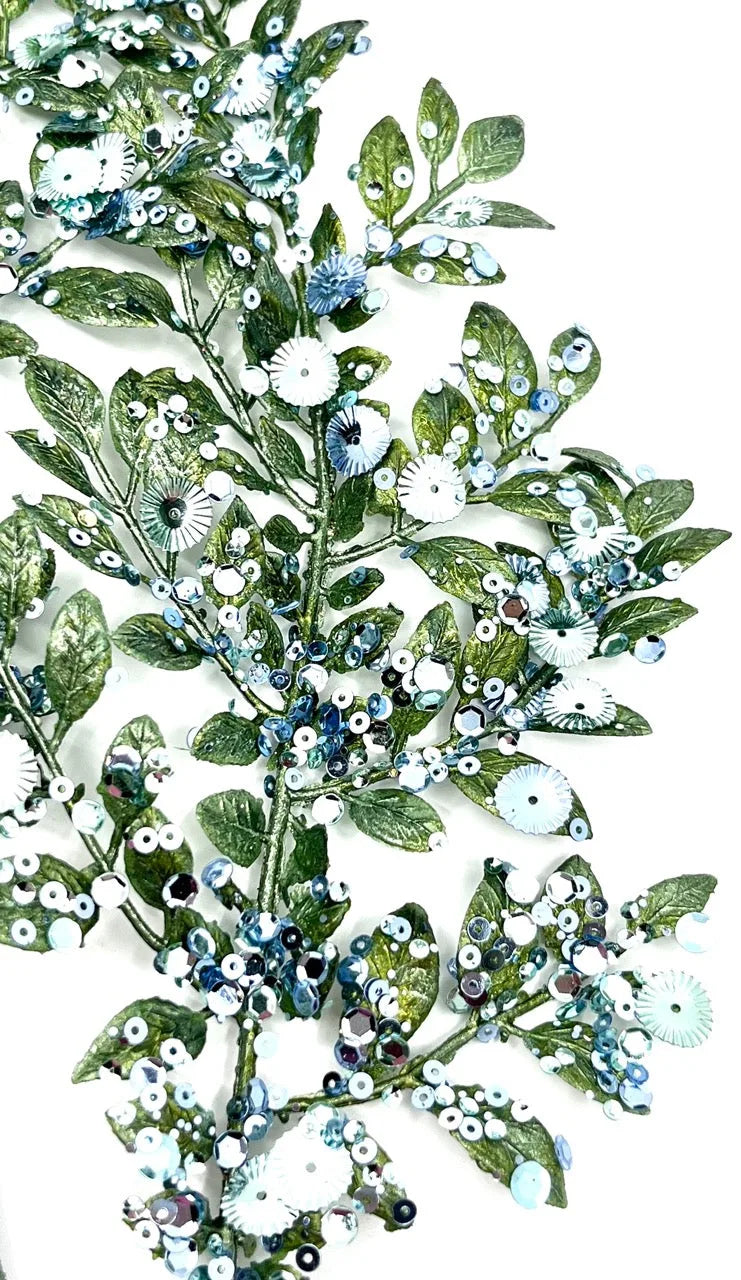Glitter Fern Spray 33"L Set of 6