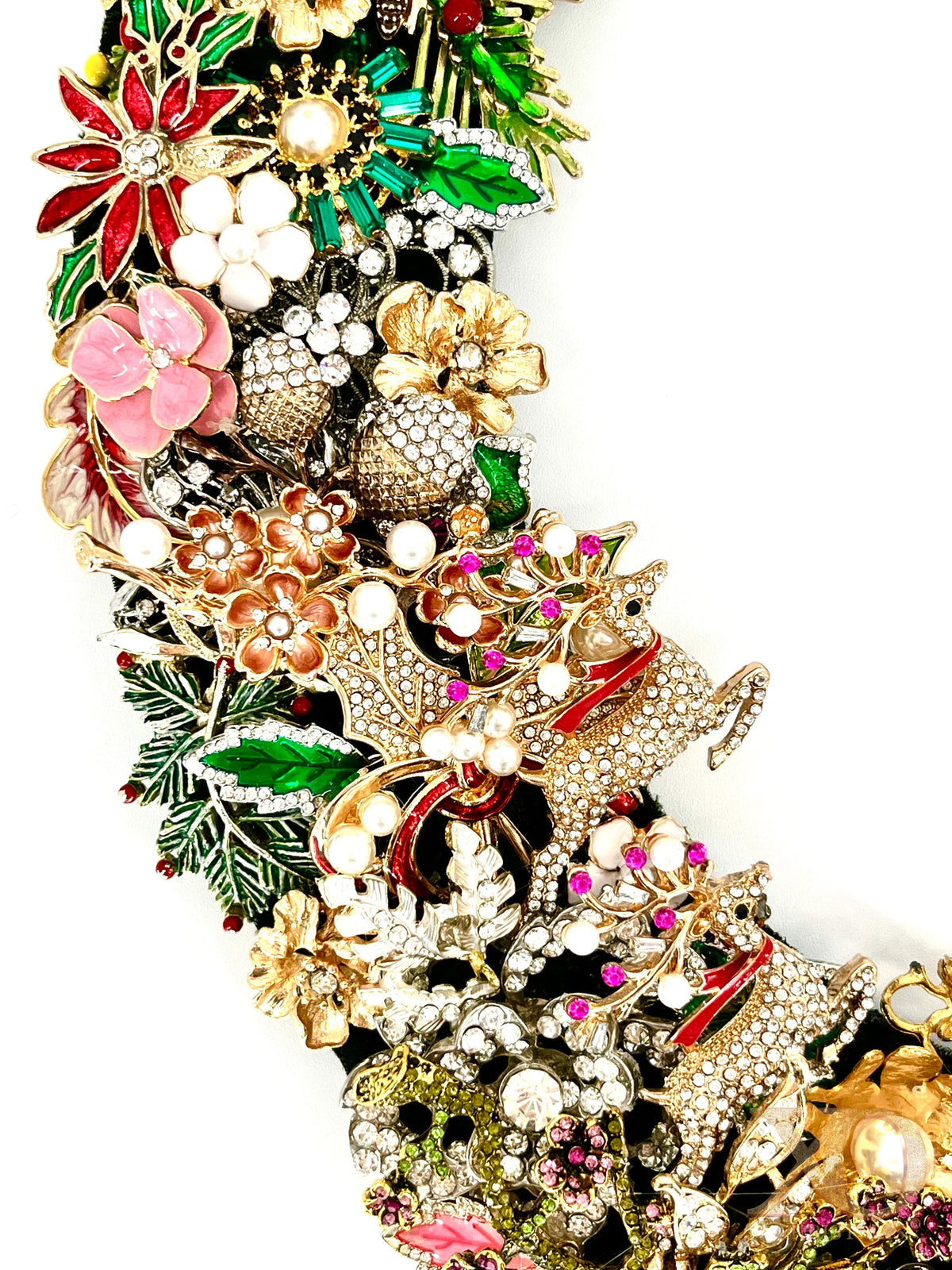 Reindeer Run Jeweled Wreath wreath for holiday décor and seasonal displays.