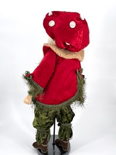 Woodland Mushroom Santa doll for holiday décor and seasonal displays.