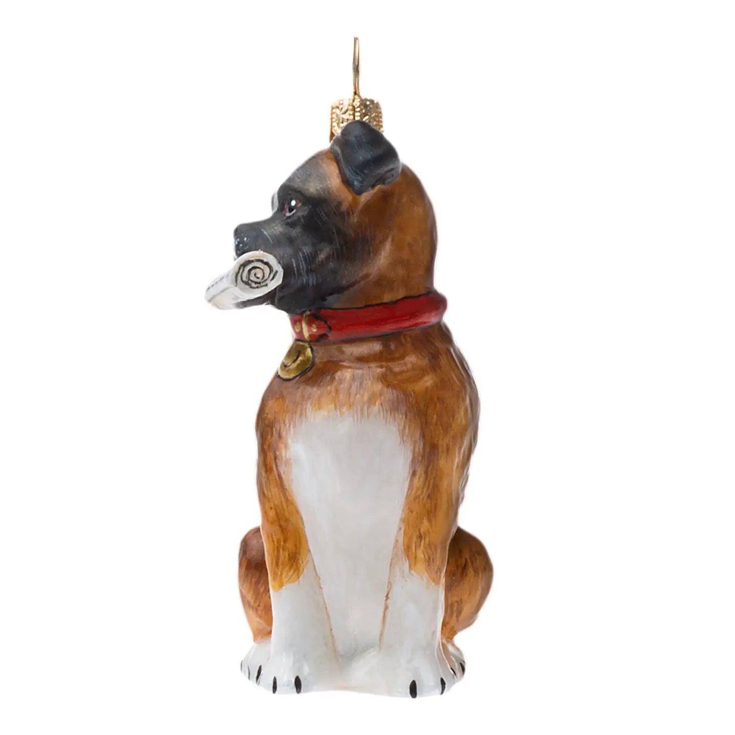 Boxer with Newspaper Ornament