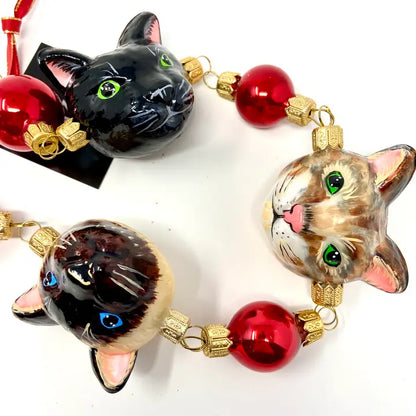 Holiday Cat Faces Garland