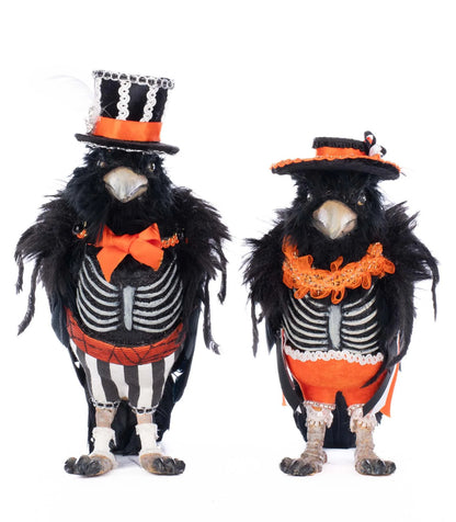 Edgar Allen and Poe the Crows LAST SET! decor for holiday décor and seasonal displays.