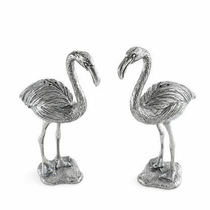 Elegant Pewter Flamingos Salt and Pepper Set