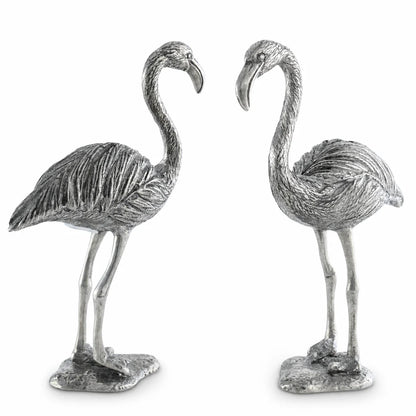 Elegant Pewter Flamingos Salt and Pepper Set