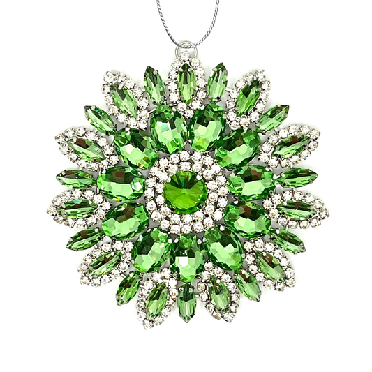 Mint Green Jeweled Radiant Star Ornament