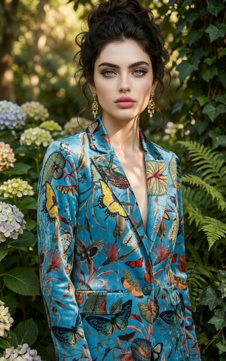 Blue Butterfly Blazer