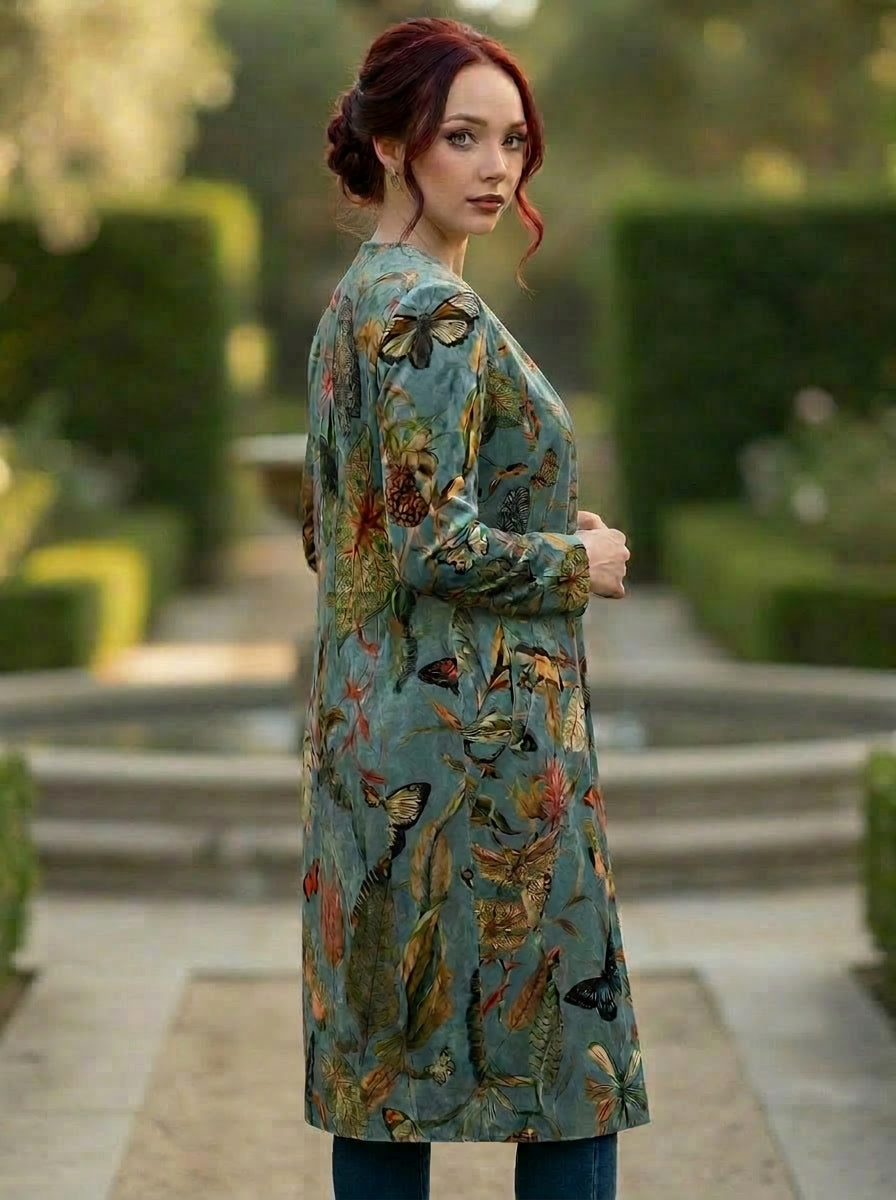 Blue Butterfly Kimono