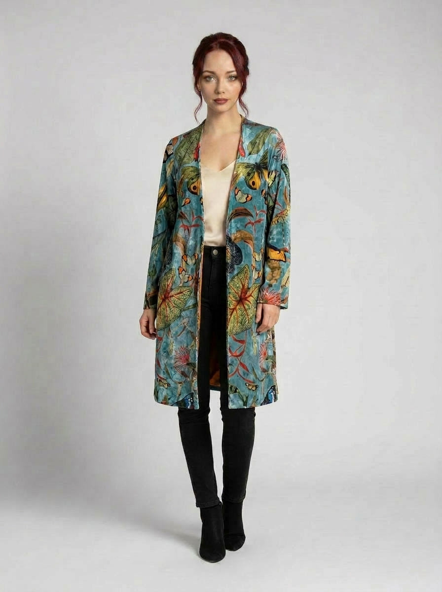 Blue Butterfly Kimono