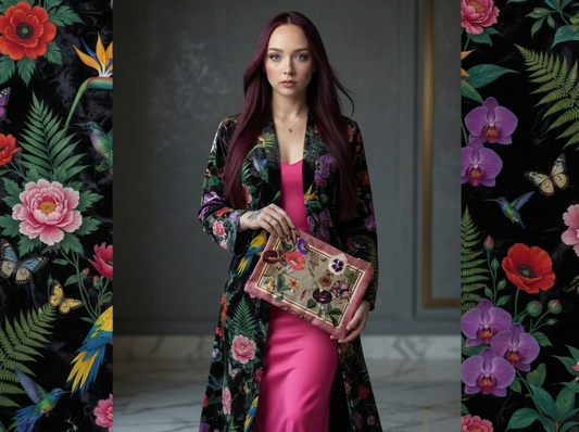 Midnight Bloom Handbag