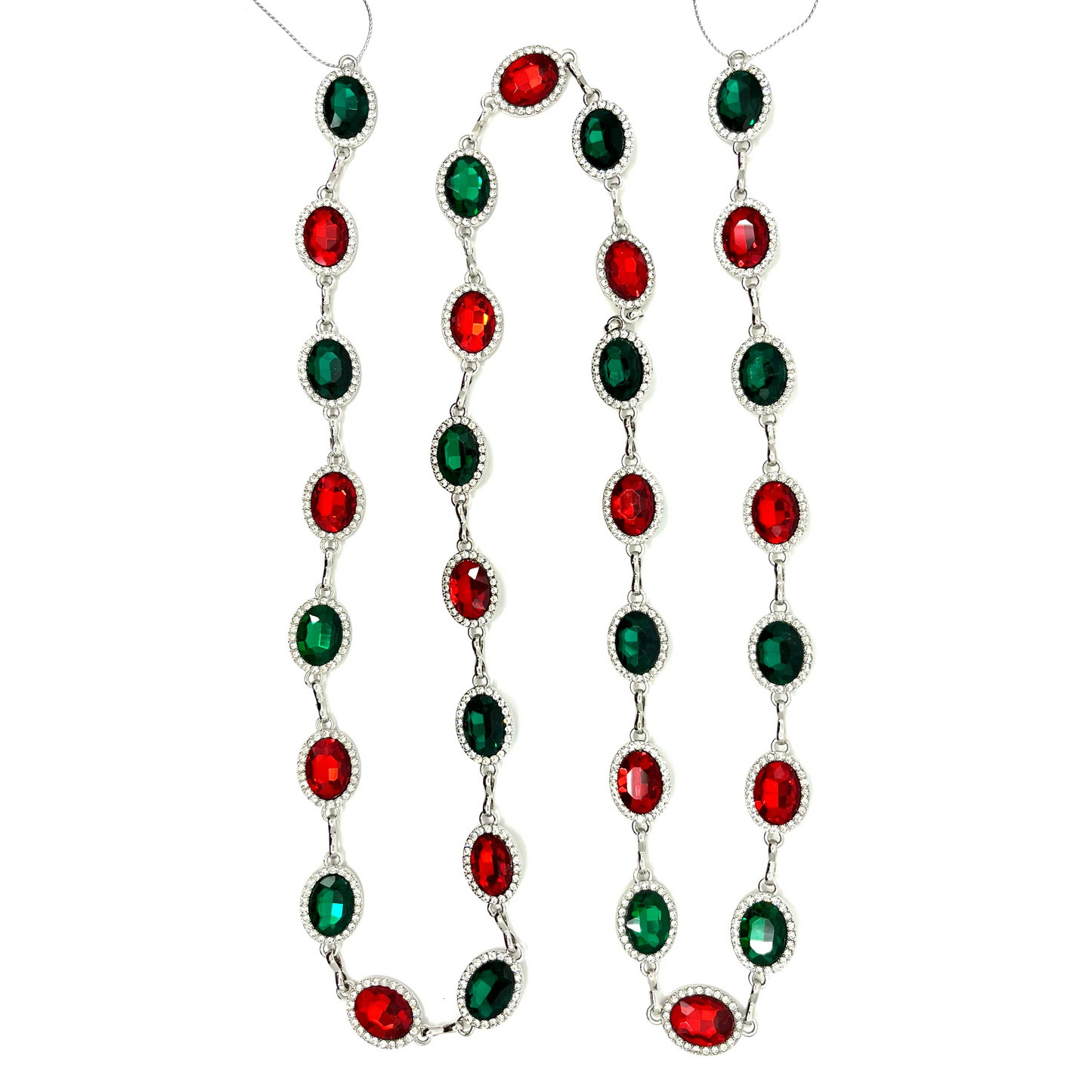 Red and Green Rhinestone Garland