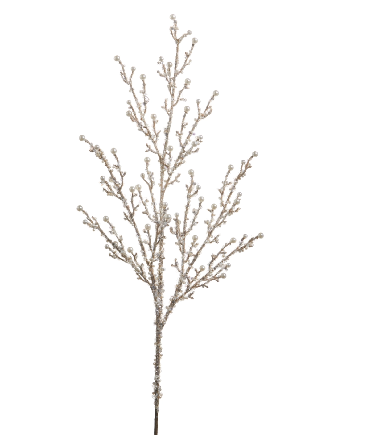 Glittered Champagne Pearl Spray 33 Set of 6 spray for holiday décor and seasonal displays.
