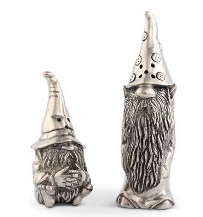 Gnome Pewter Salt and Pepper Shaker Set