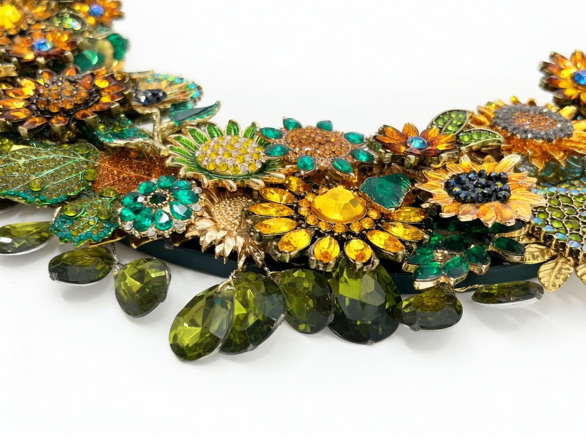 Sunflower Jeweled Wreath