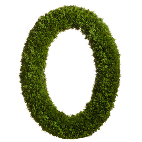 Oval Cedar Wreath holiday décor item for festive seasonal displays.