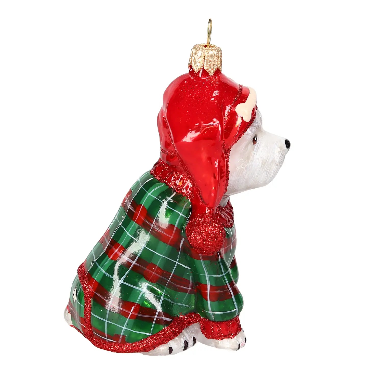 Westie in Christmas Sleeper PJ’s