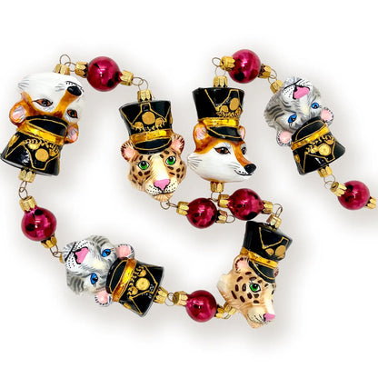 Animal Nutcracker Garland glass ornaments for holiday décor and seasonal displays.