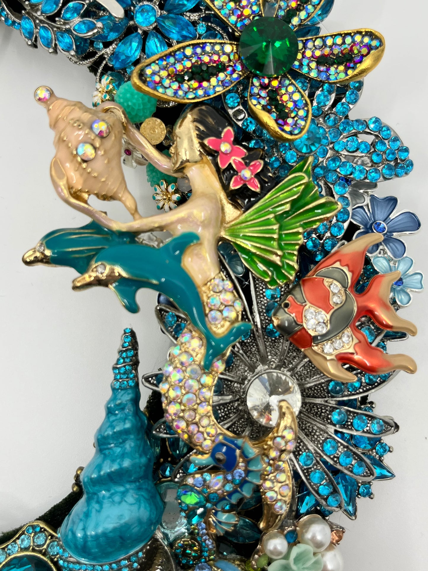 Aquatic Fantasy Jeweled Wreath wreath for holiday décor and seasonal displays.