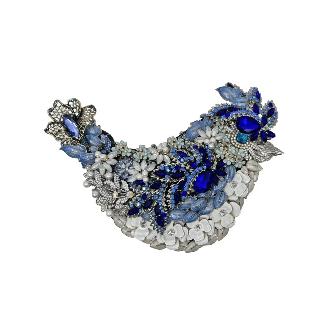 Jeweled Blue Bird Sculpture