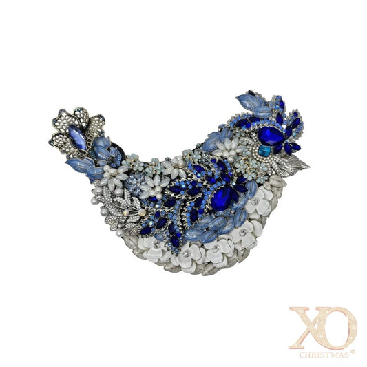 Jeweled Blue Bird Sculpture