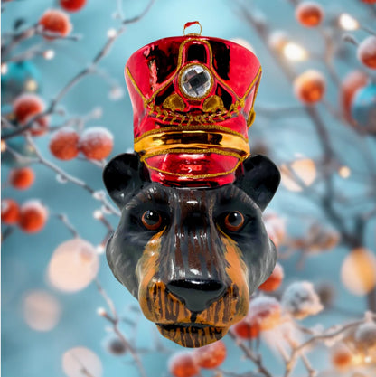 Bear Head Nutcracker Ornament glass ornaments for holiday décor and seasonal displays.