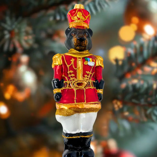 Bear Nutcracker Ornament glass ornaments for holiday décor and seasonal displays.