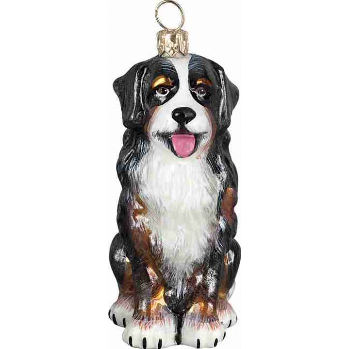 Bernese Mountain Dog ornament for holiday décor and seasonal displays.