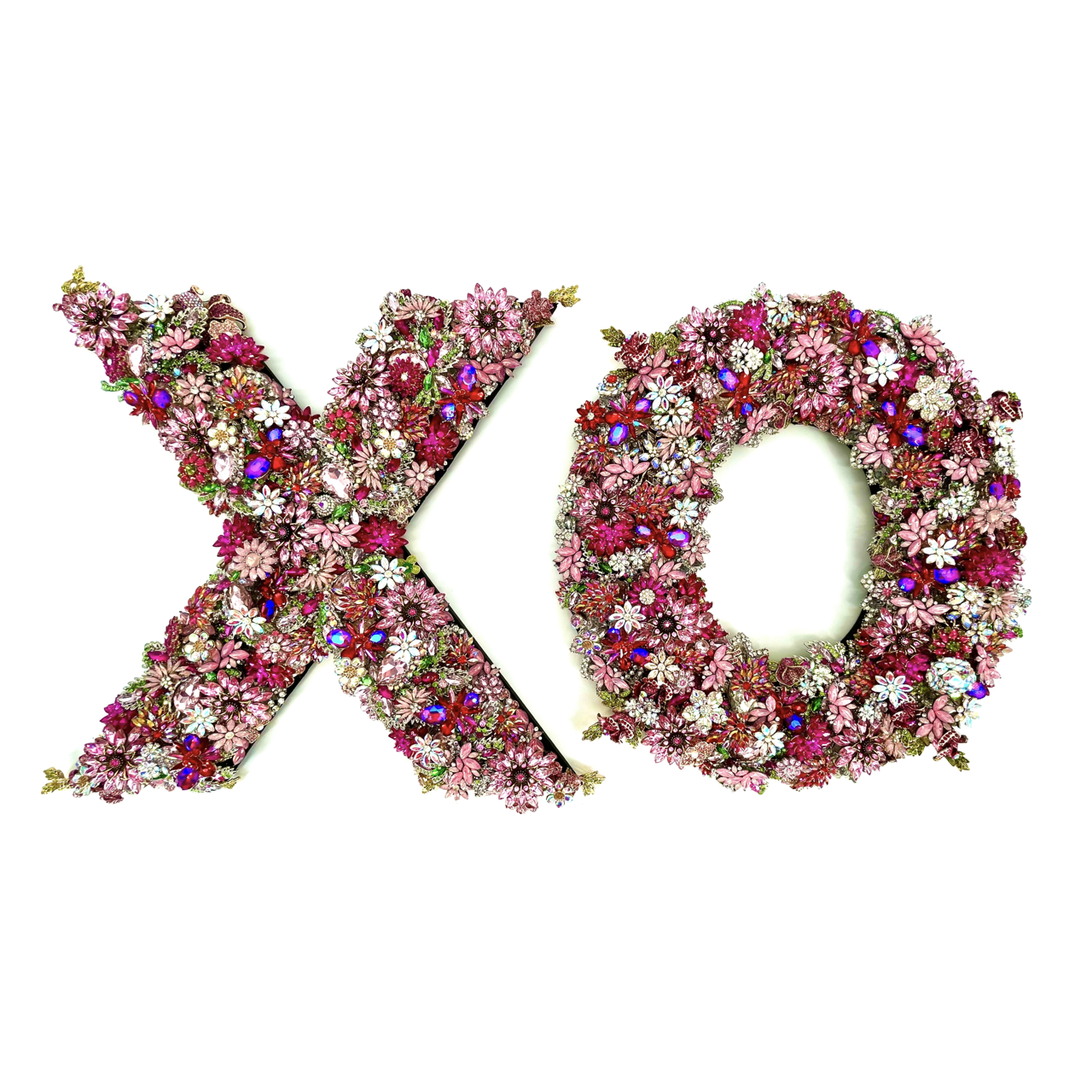Blissful Devotion XO Statement Piece, asstd. of 2 wreath for holiday décor and seasonal displays.