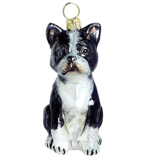 Boston Terrier Ornament glass ornaments for holiday décor and seasonal displays.