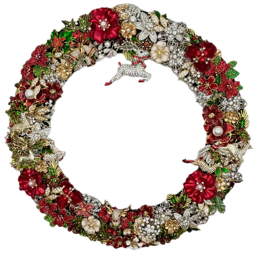 Christmas Eve Jeweled Wreath wreath for holiday décor and seasonal displays.