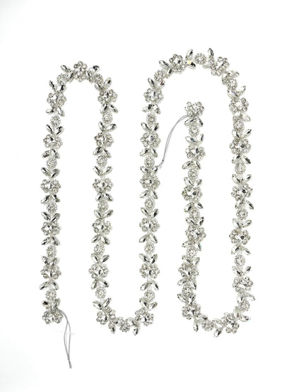 Clear Jeweled Garland 6' garland for holiday décor and seasonal displays.