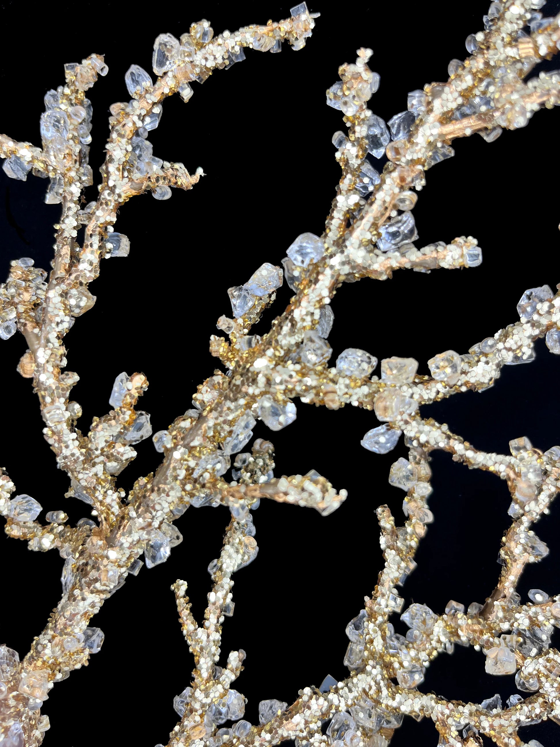 Crystal Twig Spray 33 Set of 6 sprays for holiday décor and seasonal displays.
