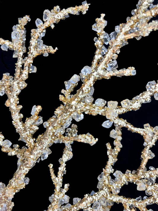 Crystal Twig Spray 33 Set of 6 sprays for holiday décor and seasonal displays.