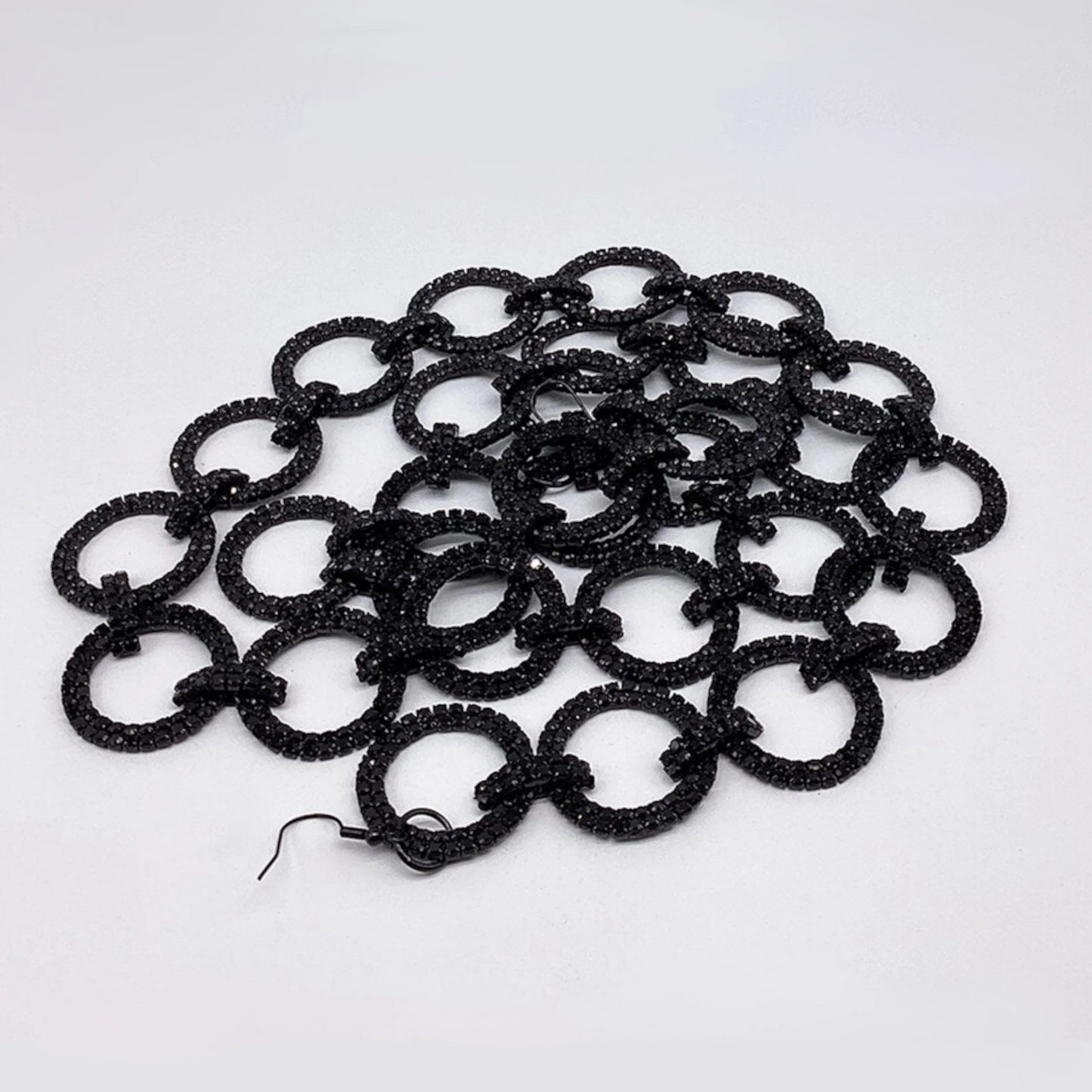 Crystal Rings Christmas Garland -Black/Ebony Finish garland for holiday décor and seasonal displays.