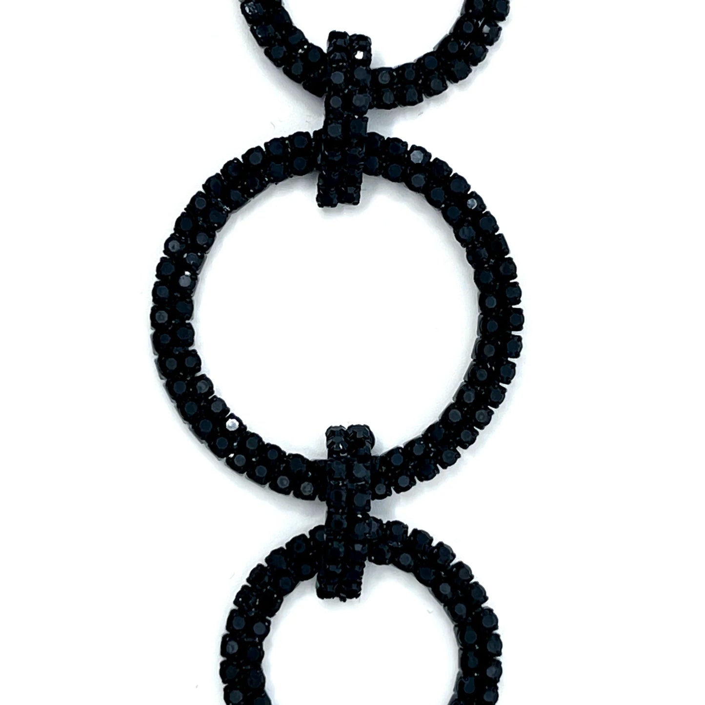 Crystal Rings Christmas Garland -Black/Ebony Finish garland for holiday décor and seasonal displays.