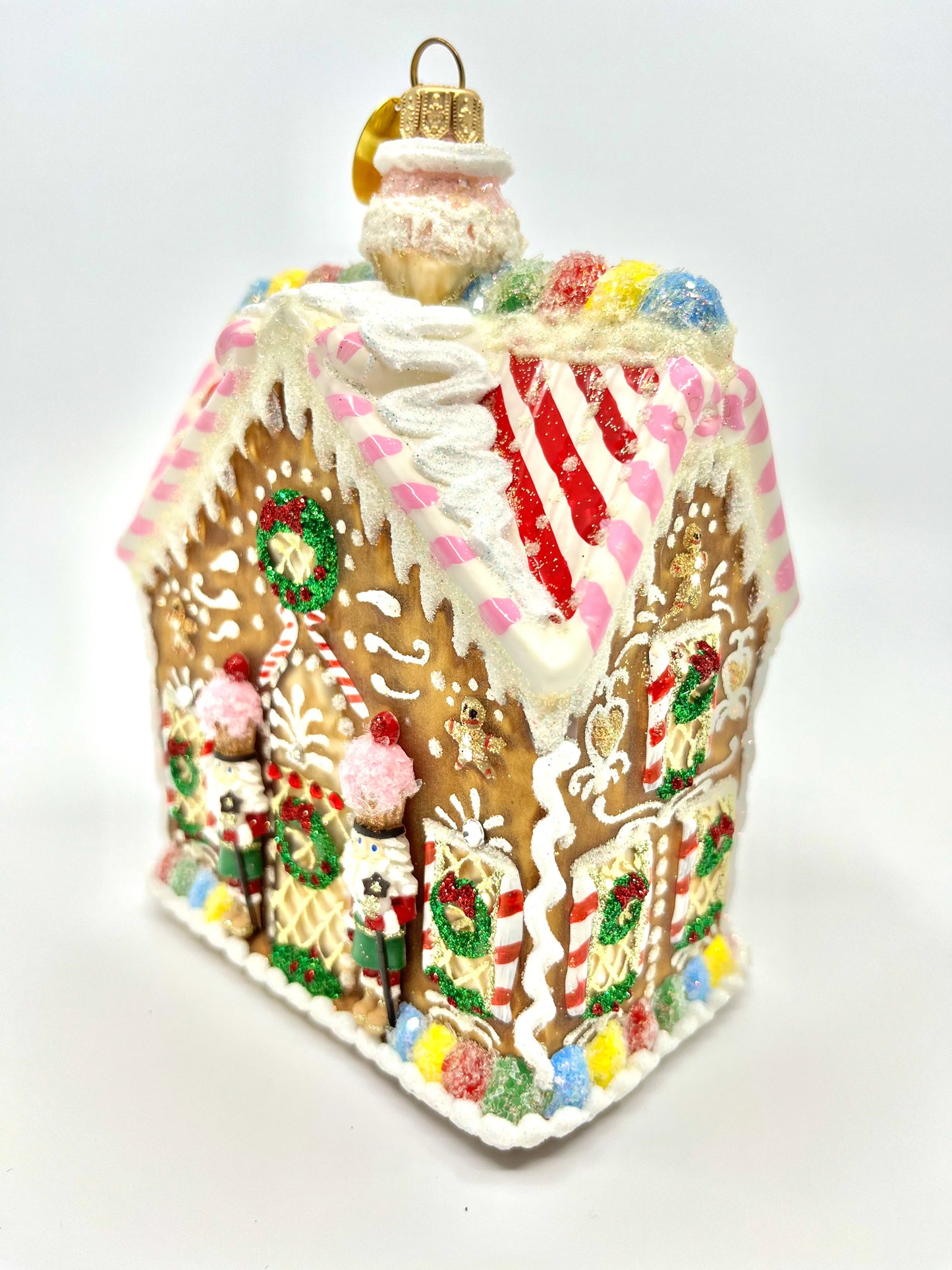 Sweet Savannah Gingerbread House Ornament glass ornaments for holiday décor and seasonal displays.