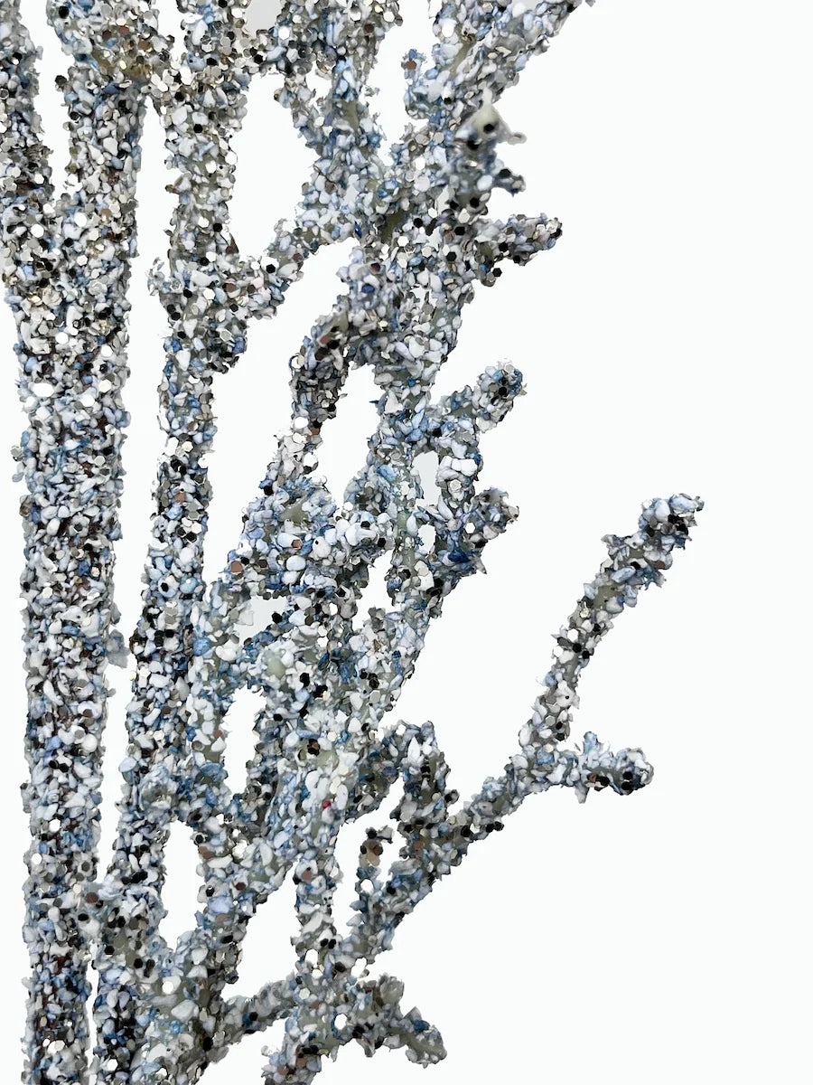 Glittered Coral Spray 35 Set of 12 sprays for holiday décor and seasonal displays.