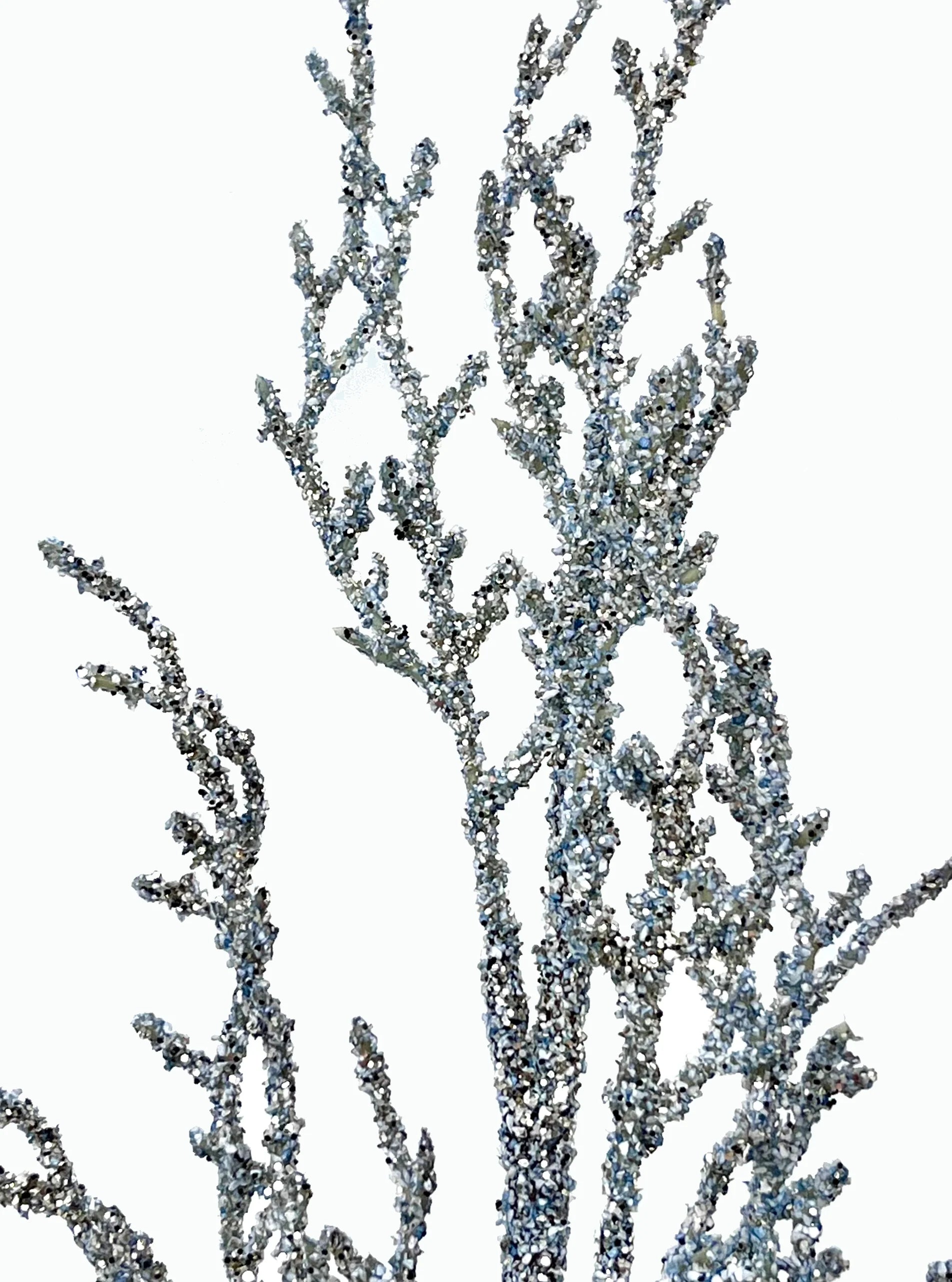 Glittered Coral Spray 35 Set of 12 sprays for holiday décor and seasonal displays.