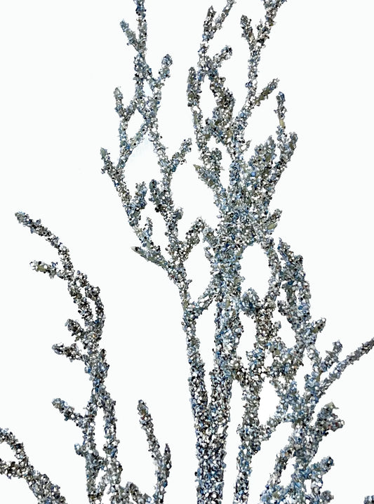Glittered Coral Spray 35 Set of 12 sprays for holiday décor and seasonal displays.