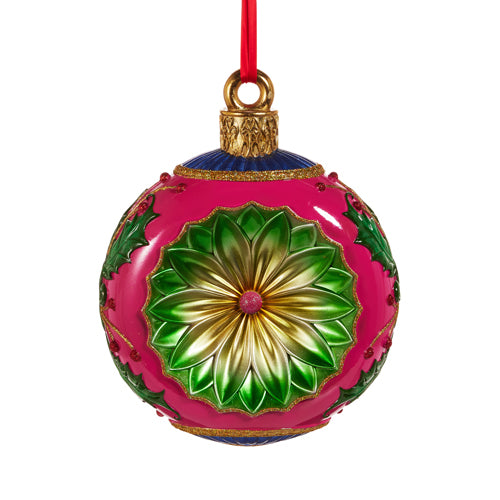 Hot Pink Vintage Display Ornament - Large Statement Piece holiday décor item for festive seasonal displays.