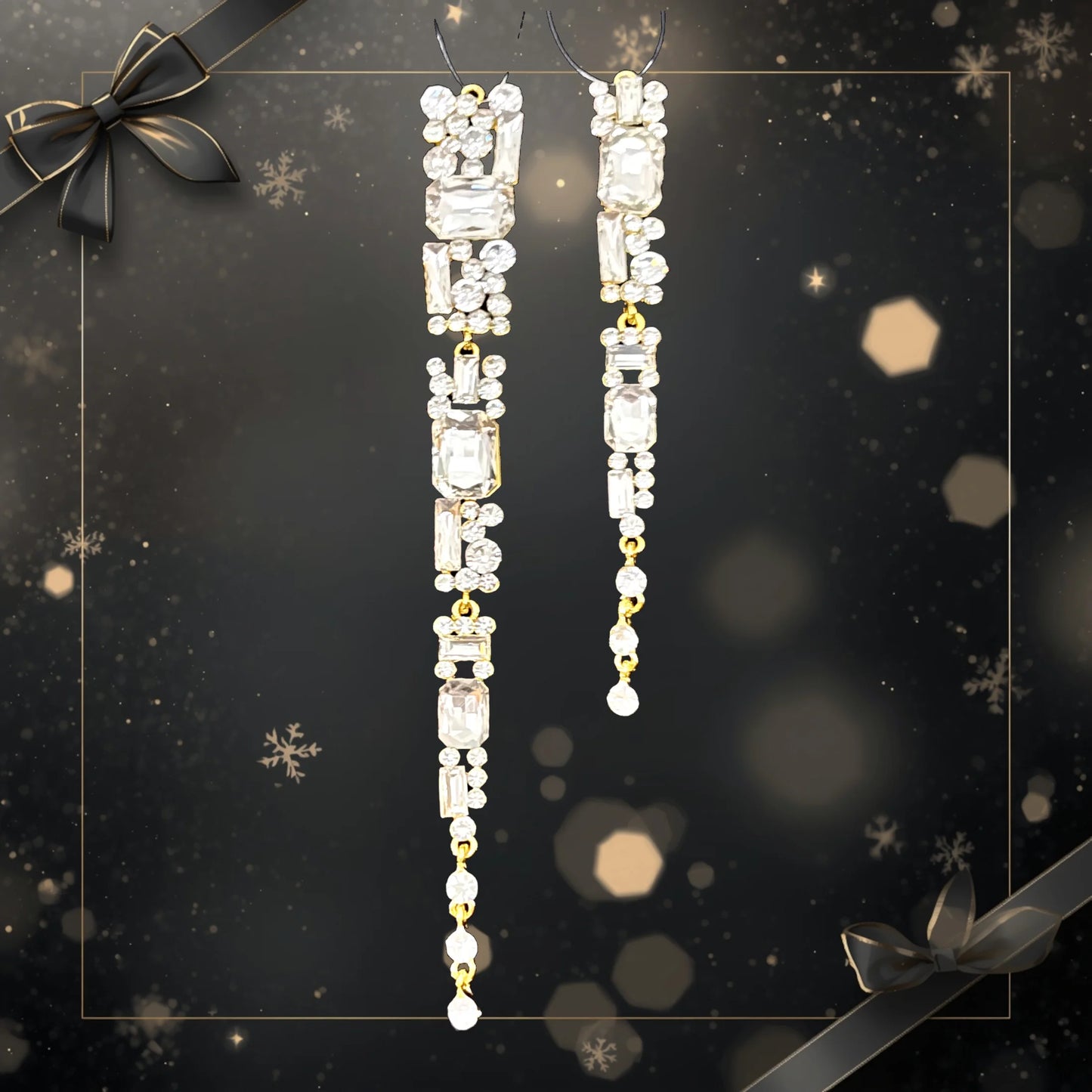 Jewel Cascade Ornaments, asstd. of 2 (lg./sm.) ornaments for holiday décor and seasonal displays.