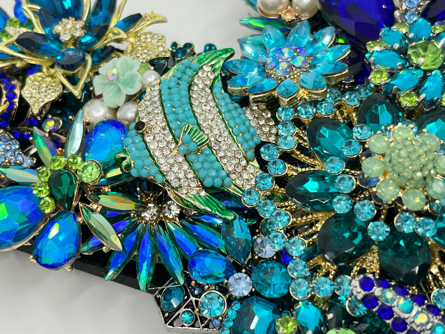 Ocean Bloom XO jeweled, decorative wreath set