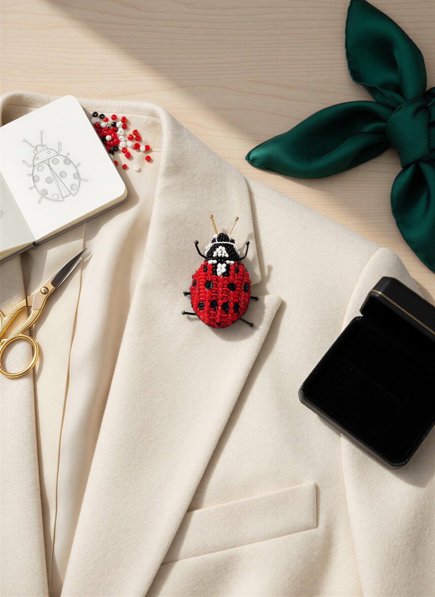 Lady Bug Brooch Pin