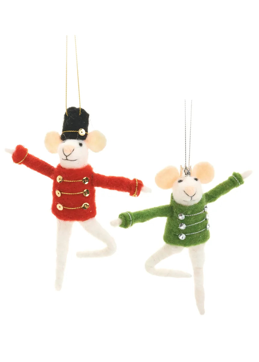 Mouse Soldier Ornaments Set ornament for holiday décor and seasonal displays.