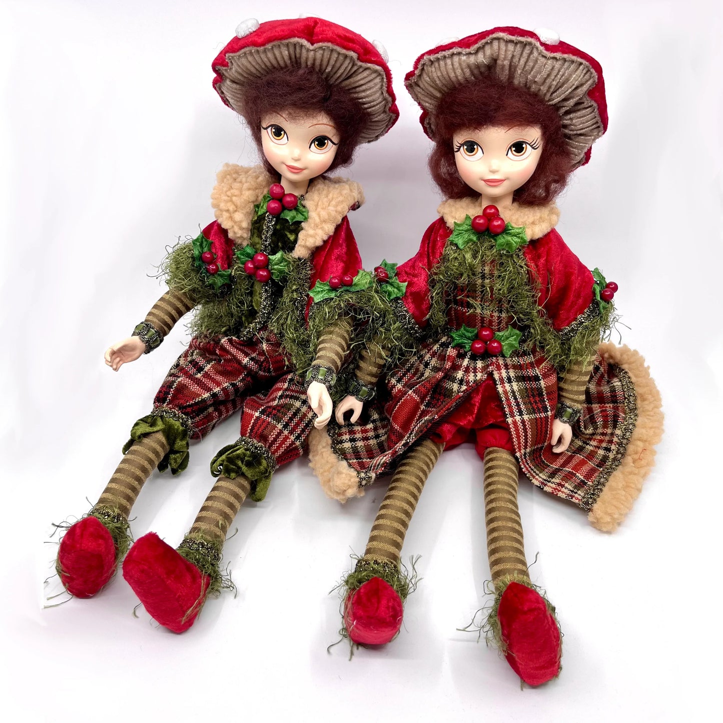 Mushroom Boy/Girl Twins Dolls doll for holiday décor and seasonal displays.